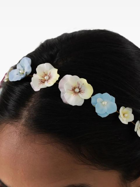 Jennifer Behr Anarosa floral-appliqué headband - Gold