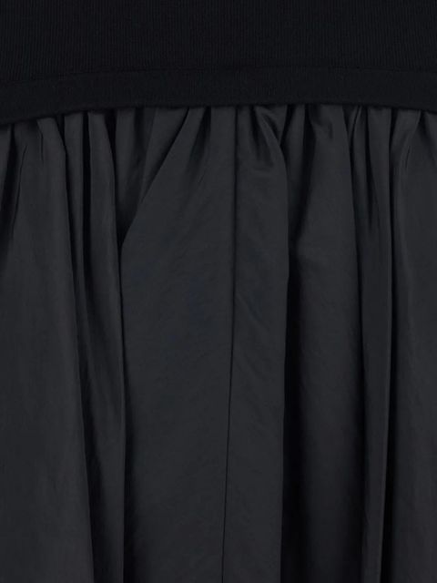 Simkhai elastic waist draped midi skirt - Black