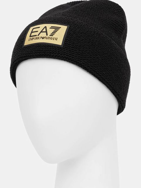 EA7 Emporio Armani czapka z dodatkiem wełny kolor czarny AF18021.7X000247 - zdjęcie produktu nr 2