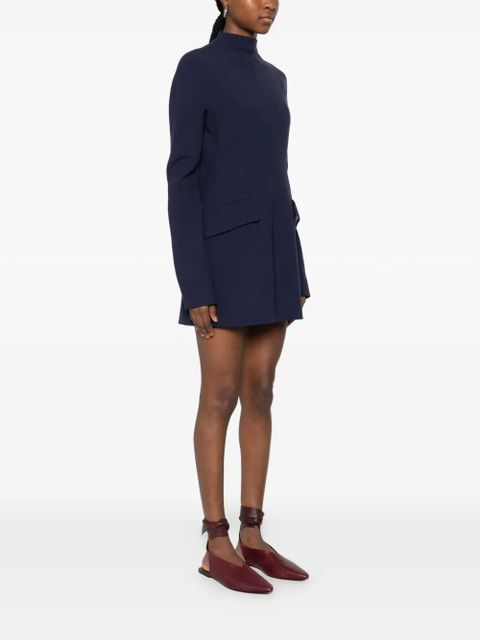 Sportmax SPXTEFRITE pockets high-neck mini dress - Blue - zdjęcie produktu nr 2