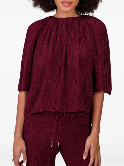 Gabriela Hearst pleated drawstring-waist pants - Red