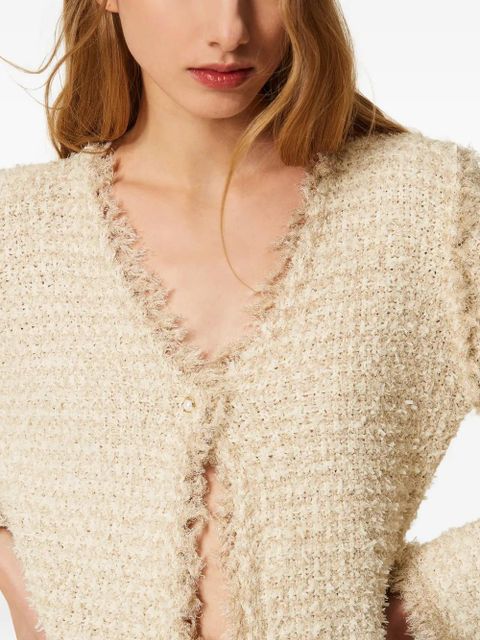TWINSET frayed bouclé jacket - Neutrals
