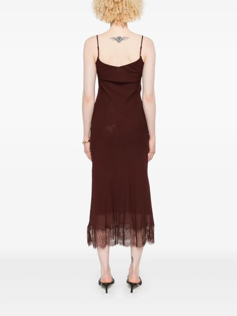 Self-Portrait lace-embellished dress - Brown - zdjęcie produktu nr 2