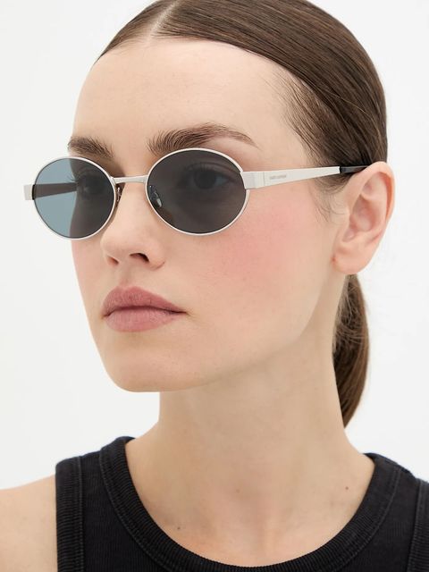 Saint Laurent okulary przeciwsłoneczne damskie kolor srebrny SL 692 - zdjęcie produktu nr 1