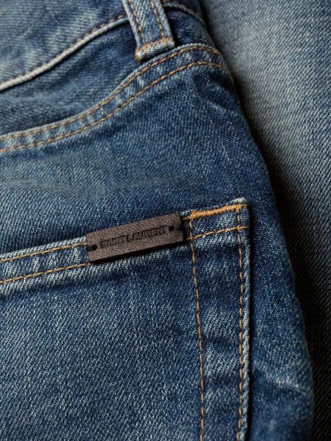 Saint Laurent high-rise straight-leg jeans - Blue