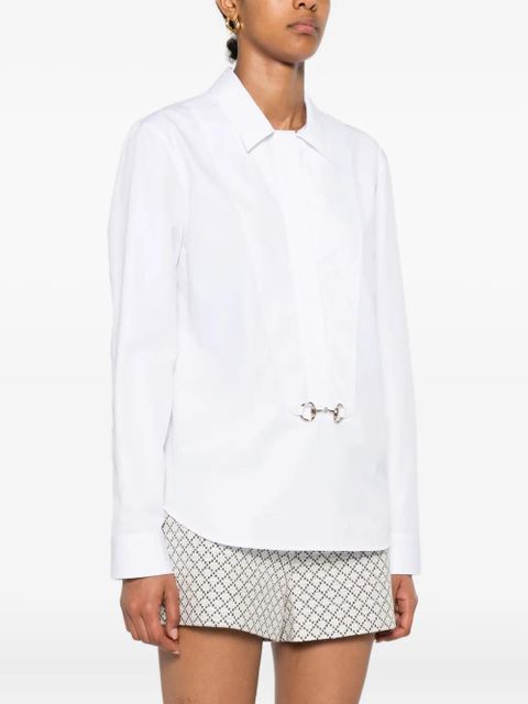 Gucci horsebit tie-neck shirt - White