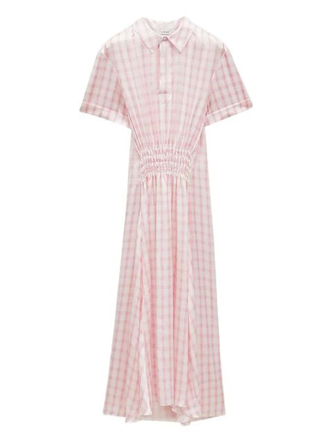 LOEWE smocking detail shirt dress - White - zdjęcie produktu nr 1