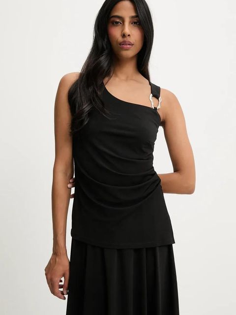 Answear.LAB bluzka i spódnica damski kolor czarny