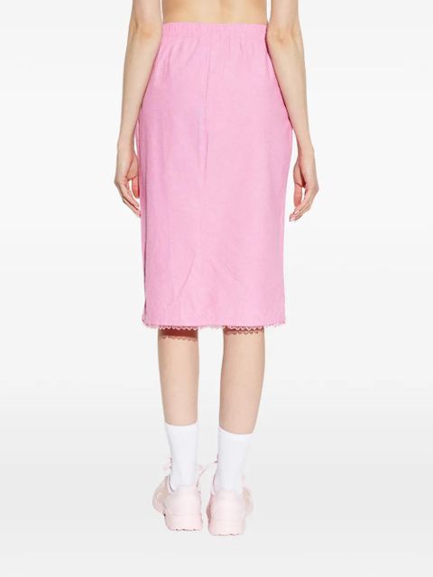 American Vintage lace trim midi skirt - Pink