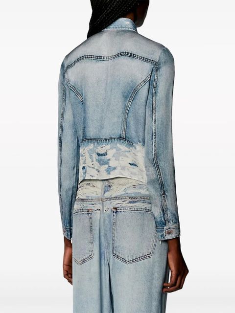 Diesel C-Lorelle denim-print shirt - Blue