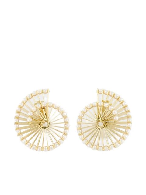 Rabanne faux-pearl spiral earrings - Gold - zdjęcie produktu nr 1