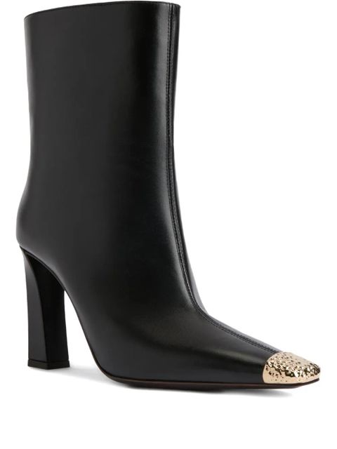 Giuseppe Zanotti metallic-toe block-heel boots - Black - zdjęcie produktu nr 1