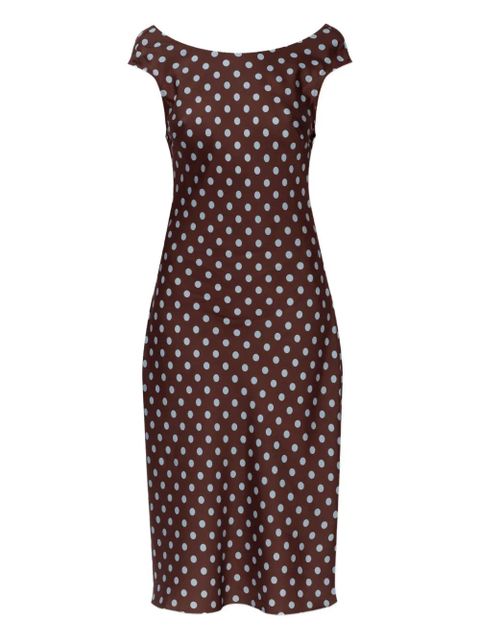 Posse polka dot midi dress - Brown - zdjęcie produktu nr 1