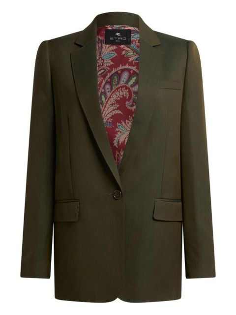 ETRO single-breasted blazer - Green - zdjęcie produktu nr 1