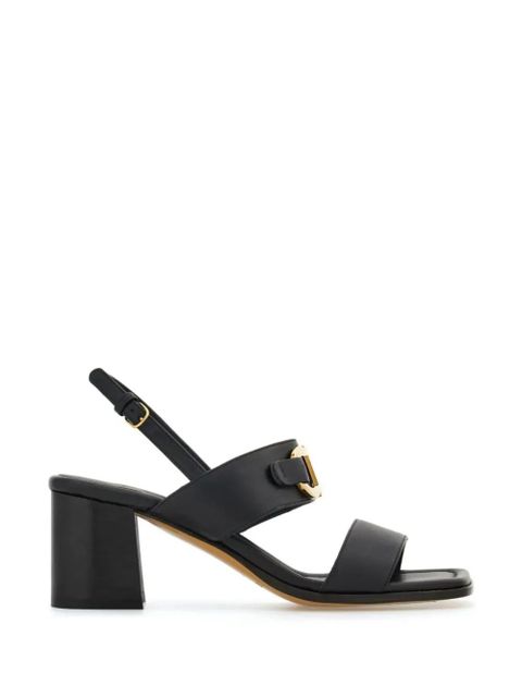 Ferragamo Gancini-buckle leather sandals - Black - zdjęcie produktu nr 1