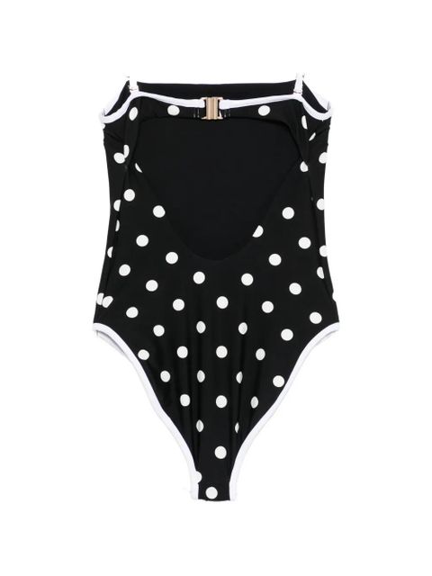 Self-Portrait polka-dot pattern swimsuit - Black - zdjęcie produktu nr 2