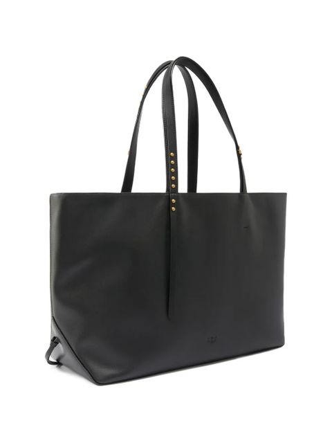 PINKO medium leather studded tote bag - Black