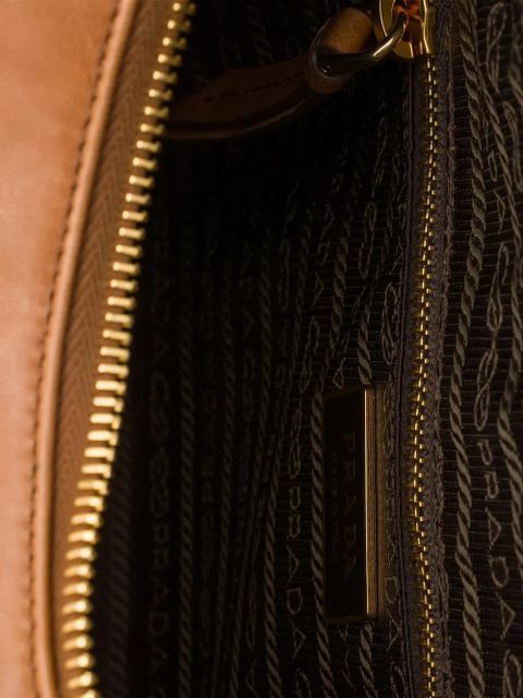 Prada Explore logo plaque shoulder bag - Brown