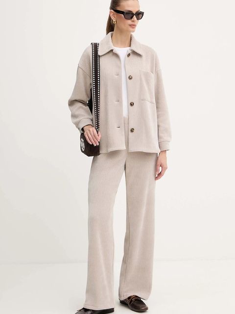 Marella kurtka sztruksowa Emme by Marella kolor beżowy przejściowa oversize 2525916032200 - zdjęcie produktu nr 2