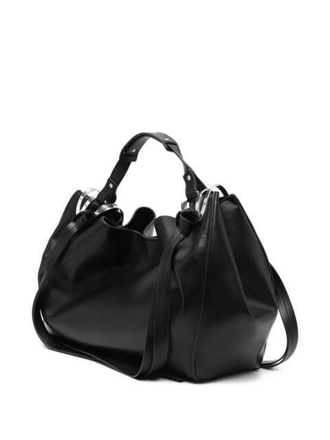 Diesel knot-D top-handle bag - Black