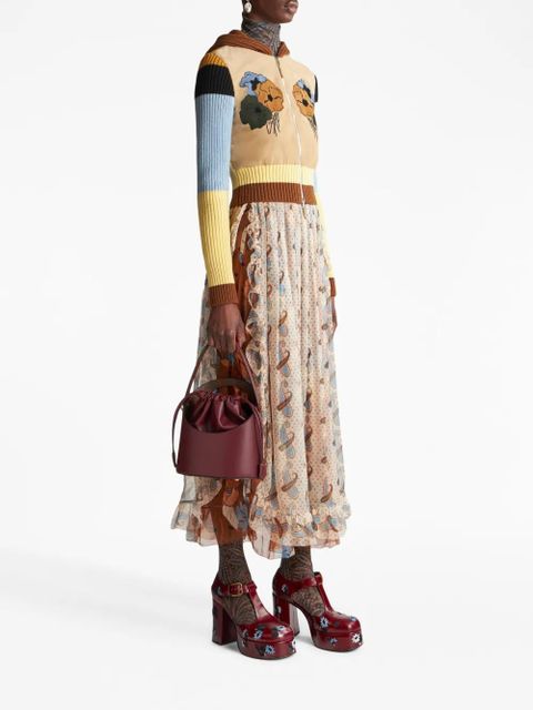 ETRO Saturno leather bucket bag - Red - zdjęcie produktu nr 2