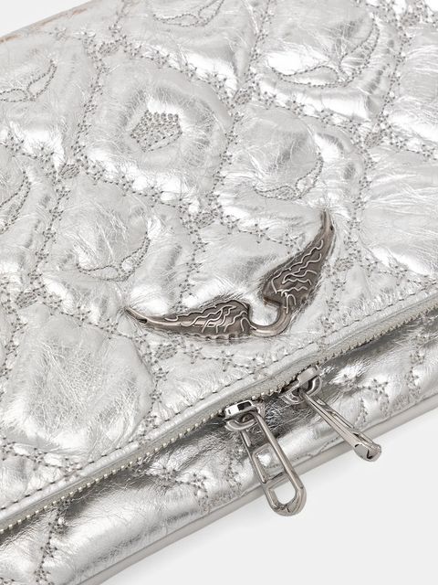 ZADIG&VOLTAIRE torebka skórzana kolor srebrny LWBA04078