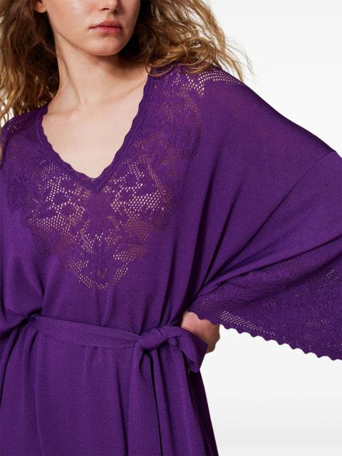 TWINSET belted dress - Purple