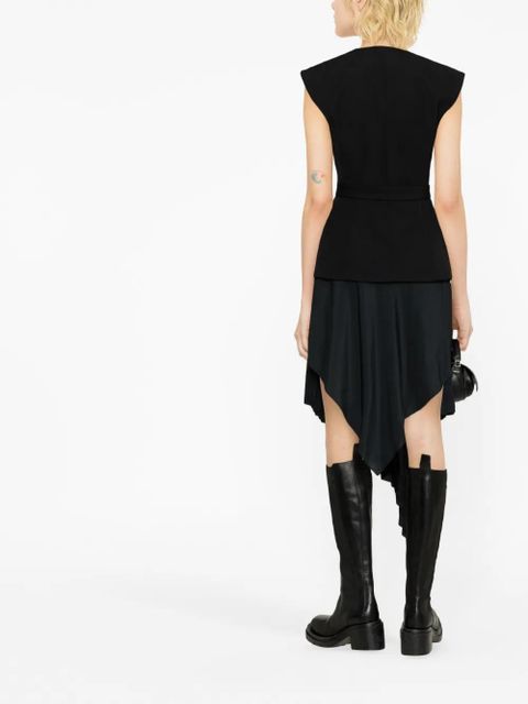 Balmain sleeveless single-breasted jacket - Black