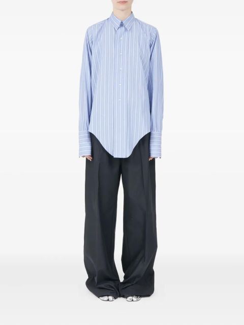 Maison Margiela striped long-sleeved shirt - Blue - zdjęcie produktu nr 2
