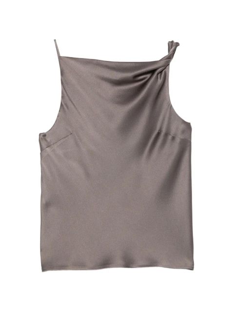 Alysi gathered satin top - Grey - zdjęcie produktu nr 1