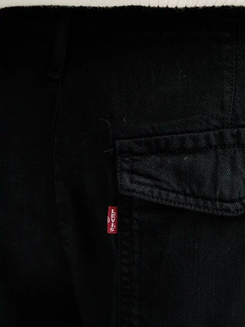 Levi's spodnie BAGGY DAD CARGO damskie kolor czarny szerokie high waist 003IN