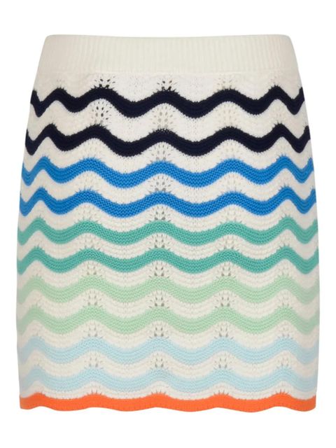 Casablanca ribbed wave-patterned mini skirt - White - zdjęcie produktu nr 2
