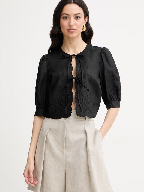 Twinset bluzka damska z lnem - zdjęcie produktu nr 1