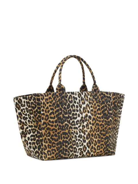 GANNI leopard-print tote bag - Neutrals - zdjęcie produktu nr 1