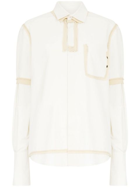 Maison Margiela long-sleeve cotton shirt - White - zdjęcie produktu nr 1