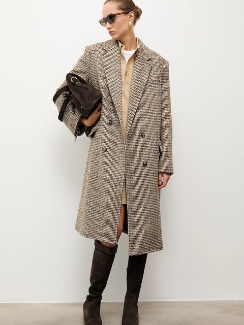 Answear.LAB kozaki zamszowe kolor brązowy na szpilce - zdjęcie produktu nr 2