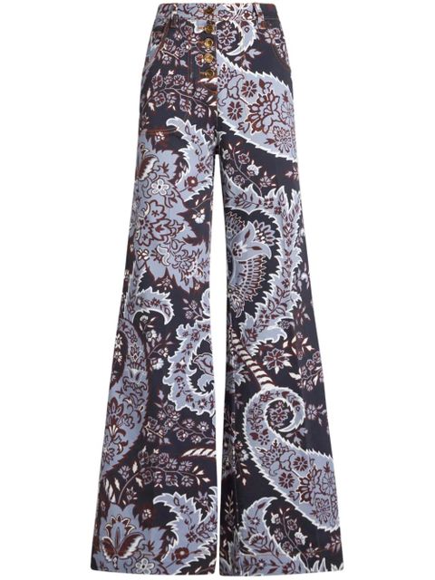 ETRO paisley-print flared jeans - Blue - zdjęcie produktu nr 1