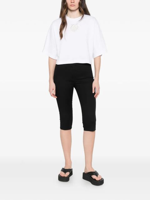 PINKO Borghetto embellished crop T-shirt - White - zdjęcie produktu nr 2