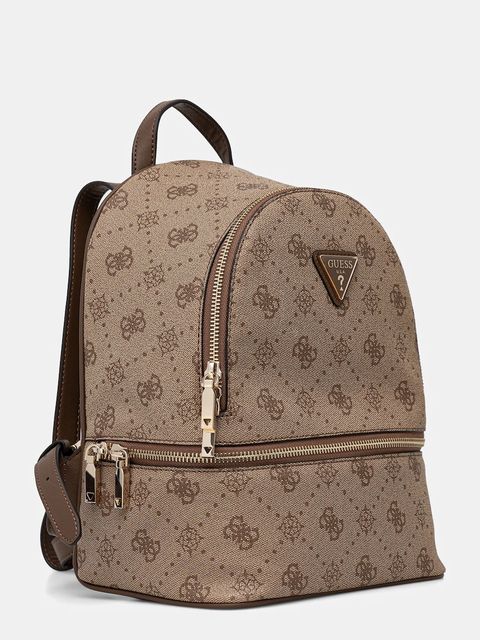 Guess plecak SILIA damski kolor beżowy mały wzorzysty TWGP98 90032