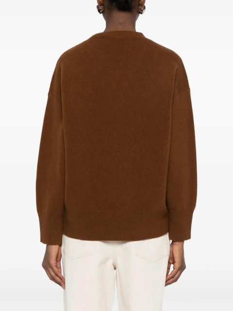 Róhe V-neck knitted sweater - Brown