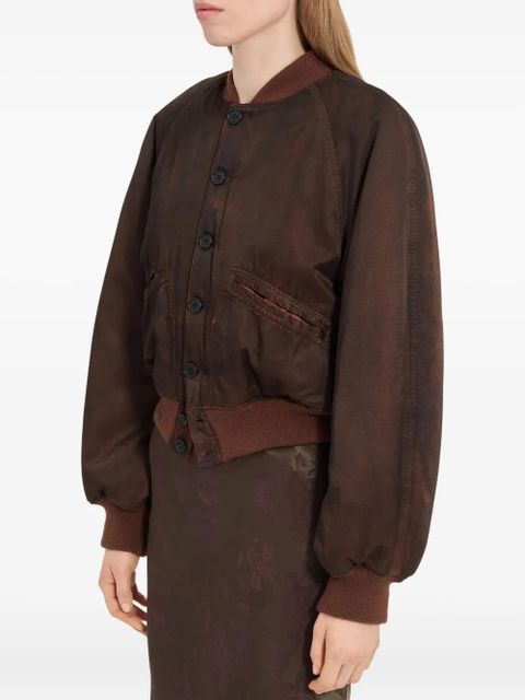 MM6 Maison Margiela button-up bomber jacket - Brown