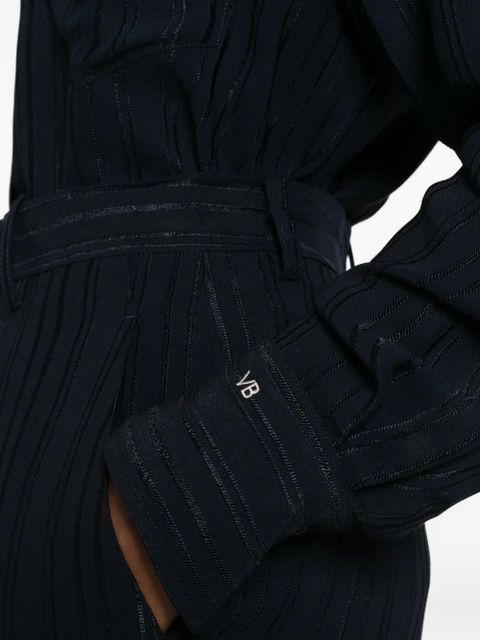 Victoria Beckham stripe-pattern shirt - Blue