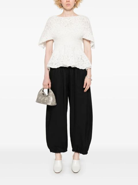 PINKO cotton tapered trousers - Black