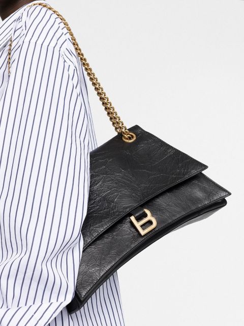 Balenciaga medium Crush chain-strap shoulder bag - Black