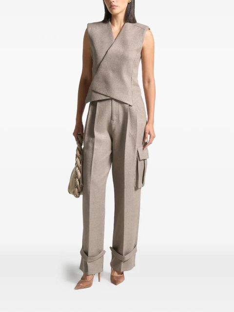 Manière De Voir wrap tailored waistcoat - Neutrals - zdjęcie produktu nr 2