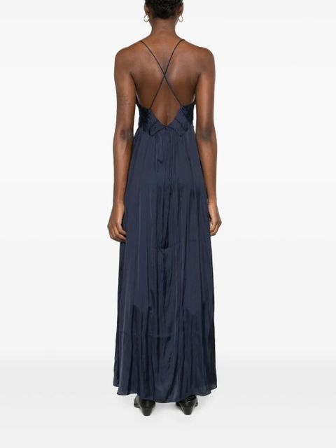 Zadig&Voltaire Rayonne satin maxi dress - Blue