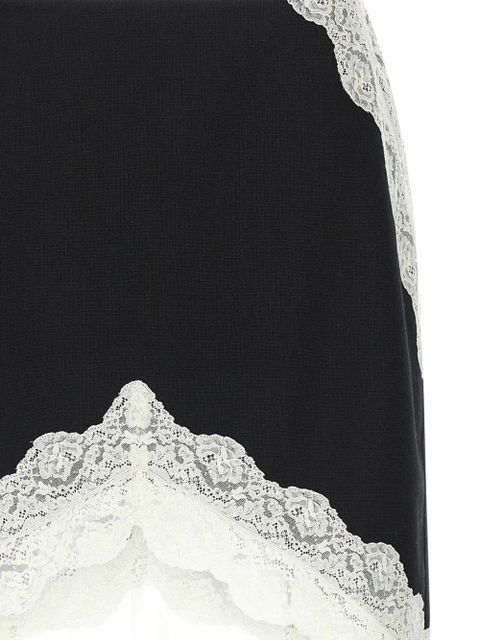 Jil Sander lace-inserts midi skirt - Black - zdjęcie produktu nr 2