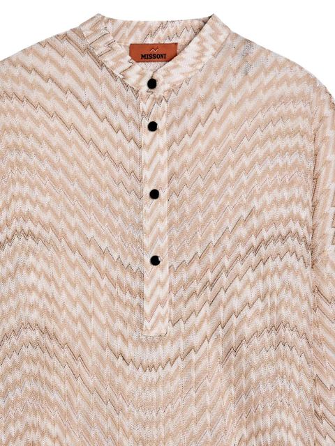Missoni zig-zag buttoned blouse - Neutrals - zdjęcie produktu nr 2