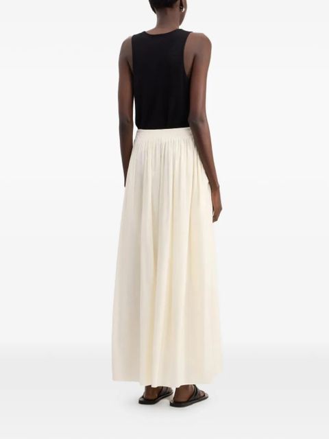 LouLou de Saison Naya gathered flared maxi skirt - Neutrals