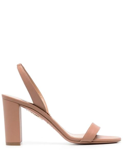 Aquazzura 90mm heeled leather sandals - Neutrals - zdjęcie produktu nr 1